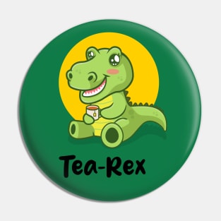 Tea-Rex dinosaur (on light colors) Pin