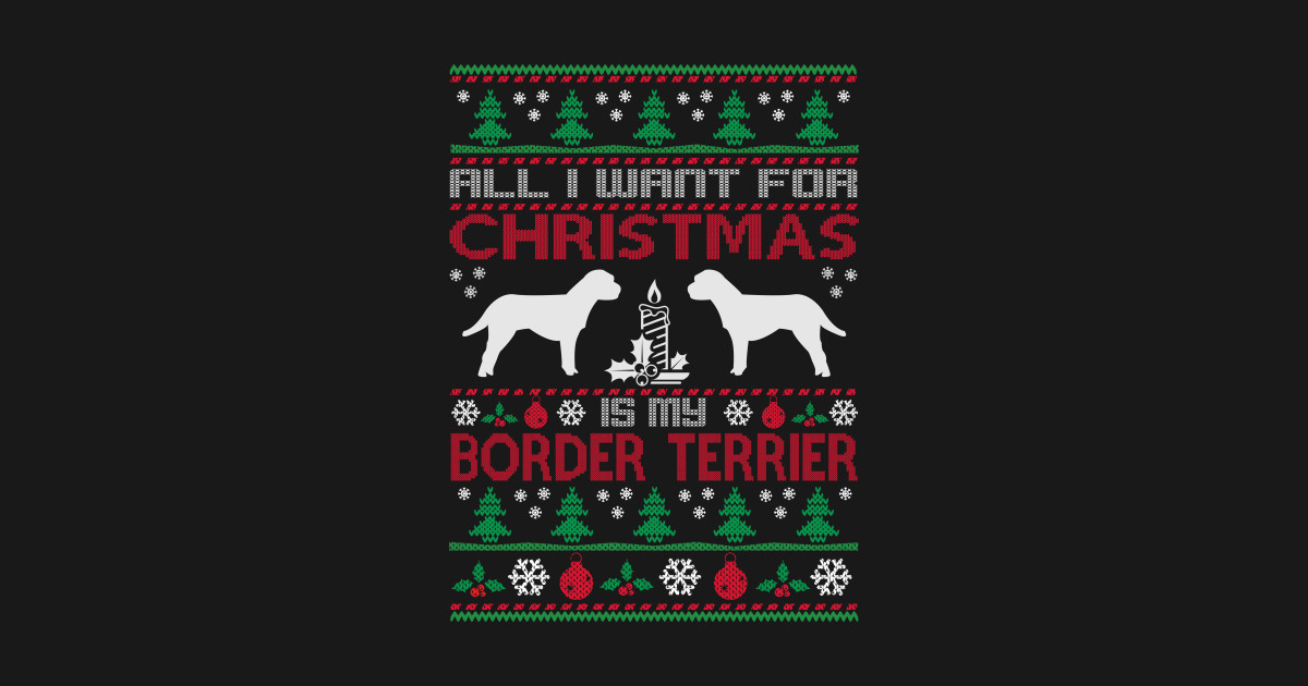 Border Terrier Christmas Funny Border Terrier Lover Dog Xmas Langarmshirt