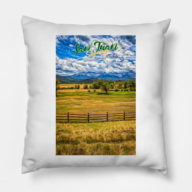 San Juan Skyway near the Dallas Divide Pillow by Gestalt Imagery