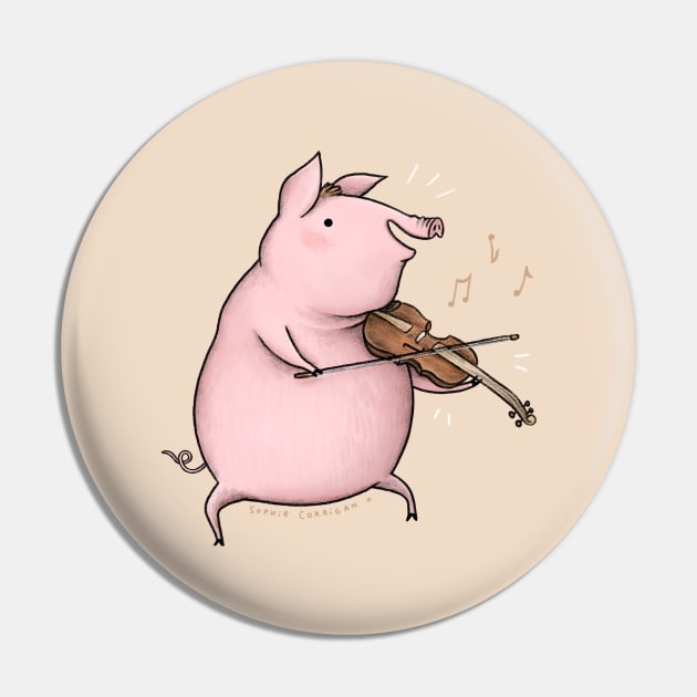 Piggy on the Fiddle Pin by Sophie Corrigan