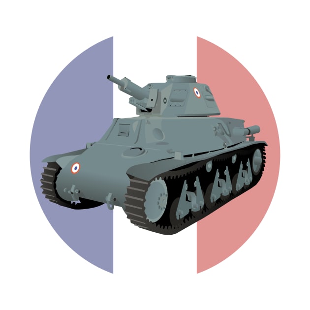 Hotchkiss H35 WW2 French Tank by NorseTech