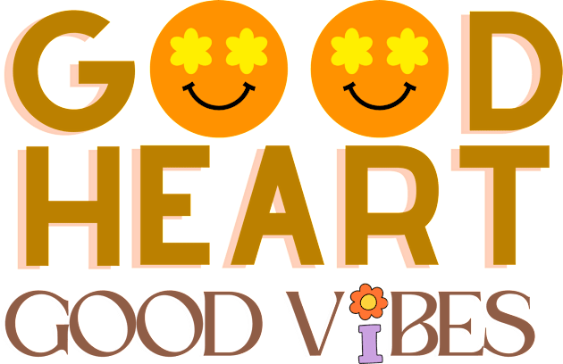 Good heart good vibes Kids T-Shirt by Wataruhu