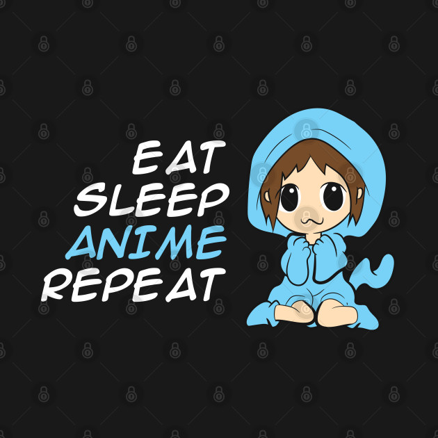 Eat Sleep Anime Repeat Cute Anime - Funny Anime Gifts - Kids Long Sleeve T-Shirt | TeePublic