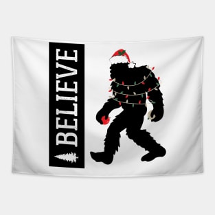 Big Foot Christmas Sasquatch Holiday Yeti Tapestry