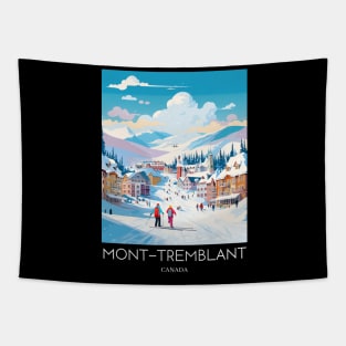 A Pop Art Travel Print of Mont Tremblant - Canada Tapestry