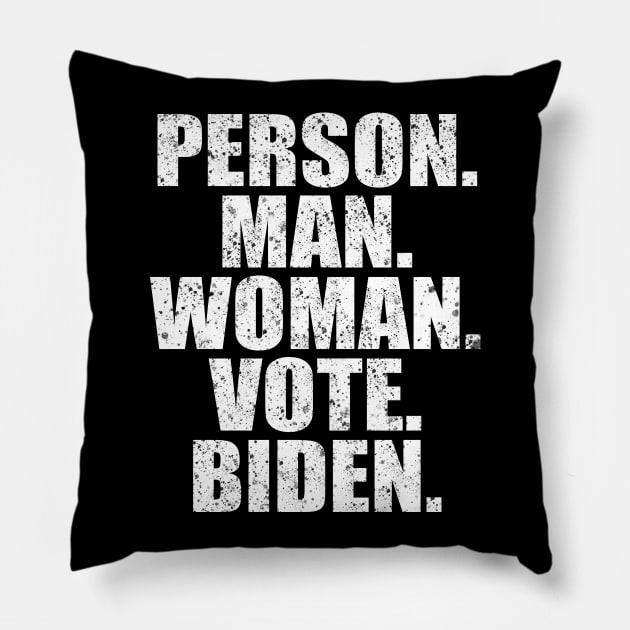 Person Man Woman Vote Biden Pillow by JustCreativity