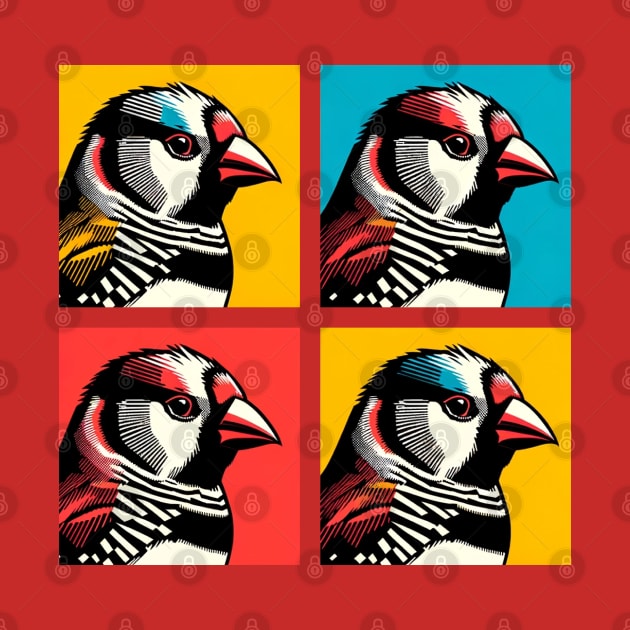 Pop Zebra Finch Art - Cool Birds by PawPopArt