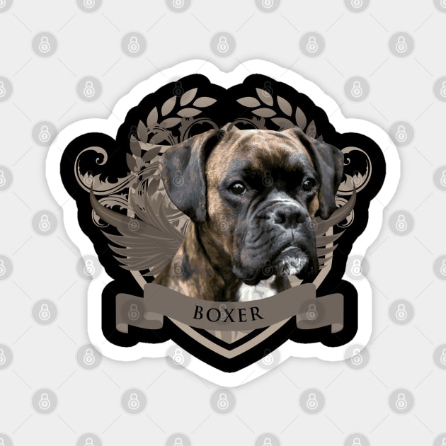 Boxer dog Magnet by Nartissima