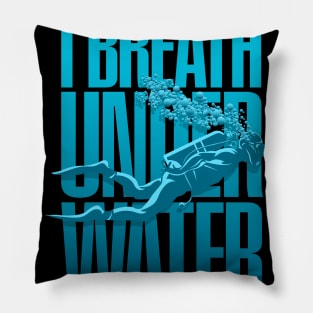 Scuba Diving Reef Diving Freediving Spearfishing prints graphic Pillow