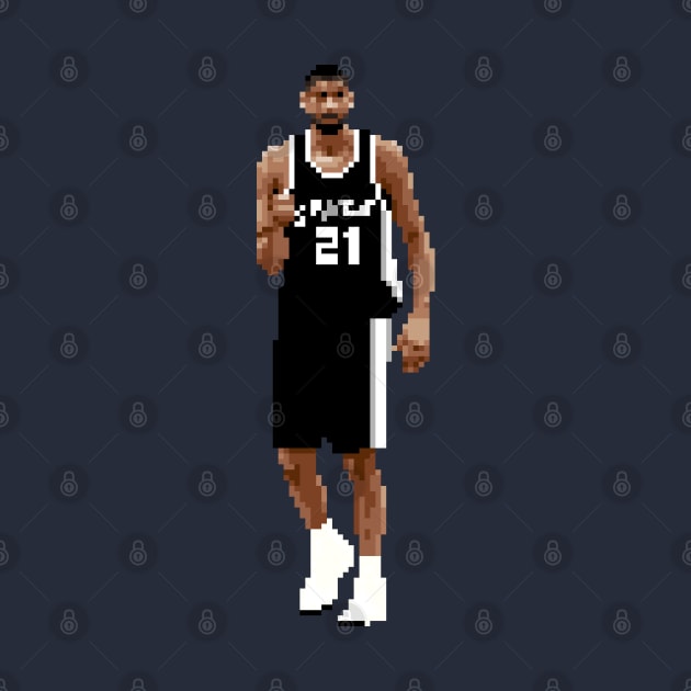 Tim Duncan Pixel Fist by qiangdade