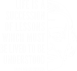 Ralph Waldo Emerson Inspirational Quote: Life is a Succession of Lessons Magnet