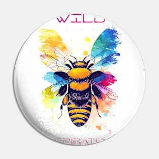 Bee Wild Nature Animal Colors Art Painting Pin