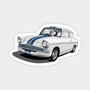 Ford Anglia in white Magnet