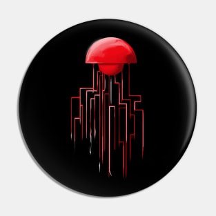 Red Jellyfish Pin