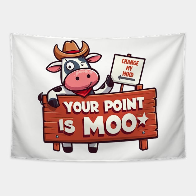 Your Point is Moo! Tapestry by Classic Converations 