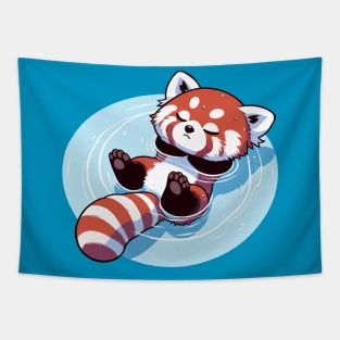 Chill Red Panda - Summer Float Relaxation Art Tapestry