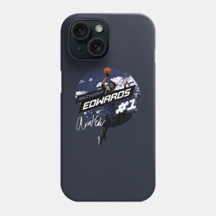 Anthony Edwards Minnesota City Emblem Phone Case