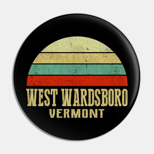 WEST WARDSBORO VERMONT Vintage Retro Sunset Pin