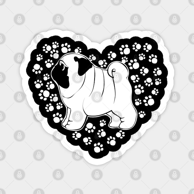 Pug dog lover gift. Magnet by CraftCloud