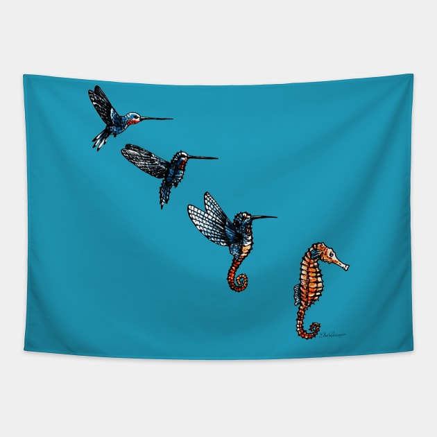 Hummingbird tapestry top