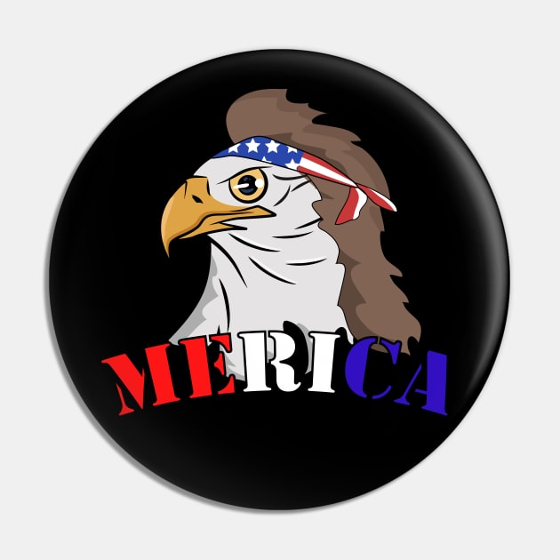 Eagle Mullet Merica - american flag Pin by Fashion Apparels