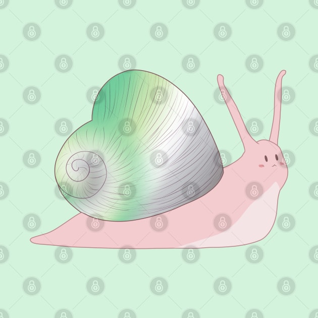 Aro Pride Love Heart Snail by celestialuka