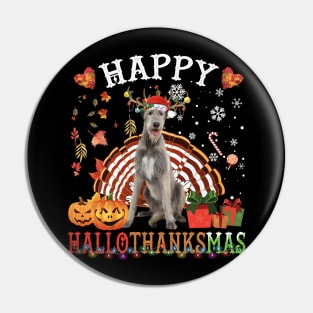 Halloween - Thanksgiving - Christmas Irish Wolfhound XMas Pin