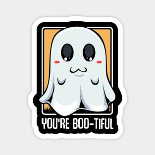 Ghost - You're Boo-tiful Funny Halloween Ghost Pun Magnet