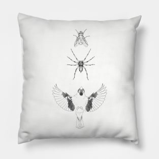 Food Chain (black) Pillow