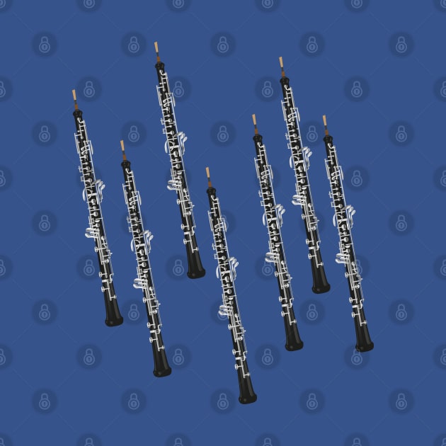 Oboe on blue by kobyakov