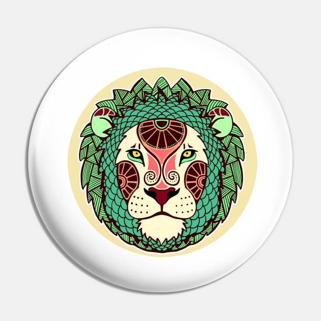 Lion Leo Zodiac Sign Pin by She Gets Creative