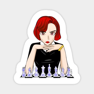 sports master in chess, the redhead ecopop art Magnet