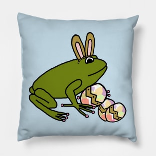 Funny Easter Bunny Ears Frog Pillow