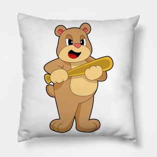 Bear Baseball Baseball bat Pillow