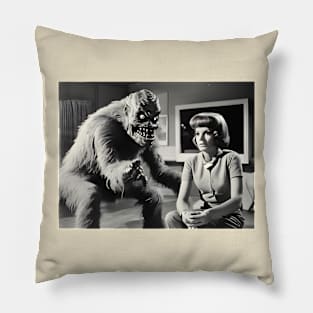 Monster from Vintage Horror Pillow