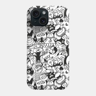 Doodles get crazy to have the best place when posing for a pattern design Phone Case