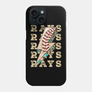 Aesthetic Design Rays Gifts Vintage Styles Baseball Phone Case