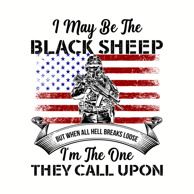 I May Be The Black Sheep- Patriotic- USA by Crimson Leo Designs