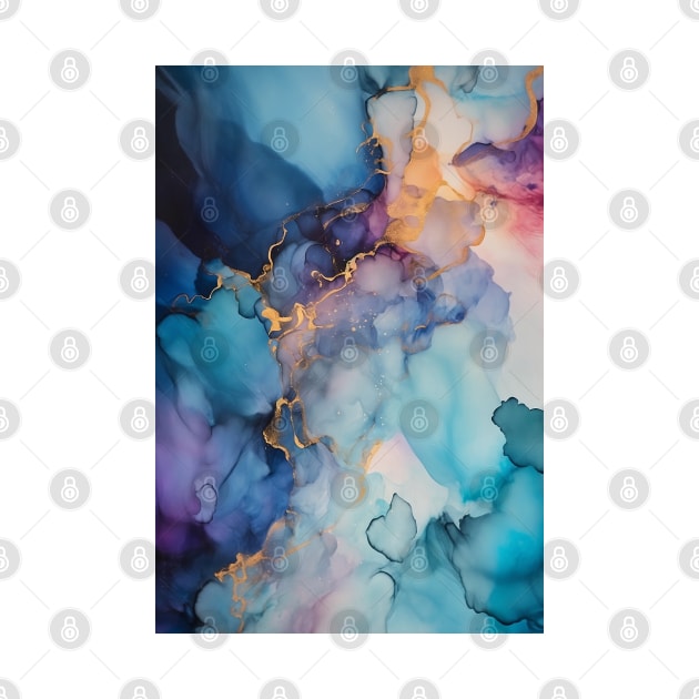 Violet Vortex - Abstract Alcohol Ink Art by inkvestor