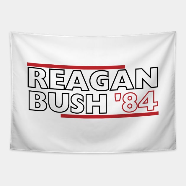 Reagan Bush '84. Funny Phrase, Presidential Campaign 1984 Tapestry by JK Mercha