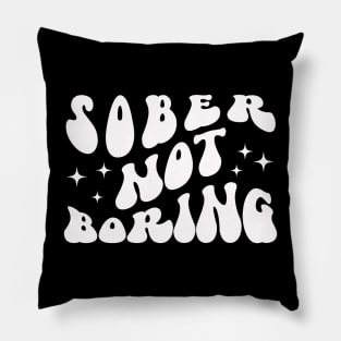 Sober Not Boring Wave Pillow