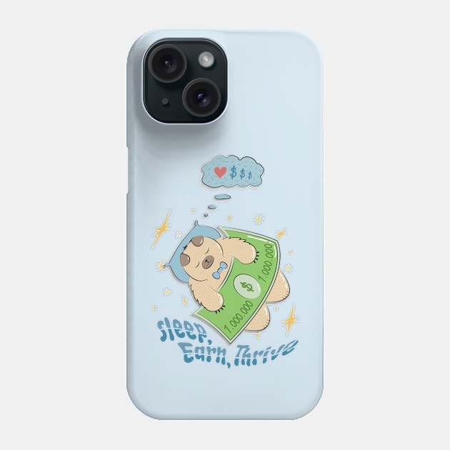 RichyBear: Sleep, earn, thrive Phone Case by CuteAndCoolStudio