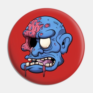 Shot Zombie Head Pin