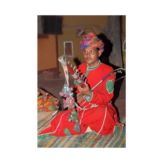 Musician at the Chocki Dani Village in Rajasthan, India by Carole-Anne