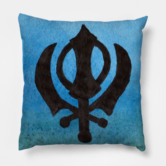 Khanda Pillow by lindaursin