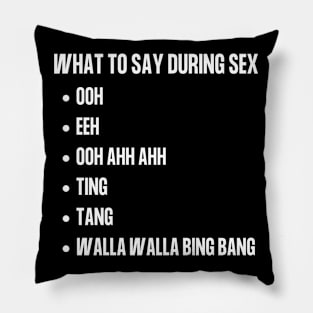 What To Say During Sex Pillow