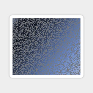 Art and craft Morris arabesque design on a blue background Magnet