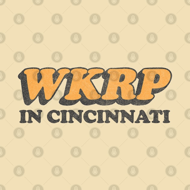 WKRP In Cincinnati Vintage-Style Faded Tribute Logo by DankFutura