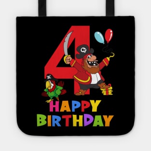 4th Birthday Party 4 Year Old Four Years Tote