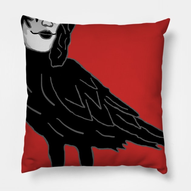 The Crow Pillow by DeliciousAmbiguity